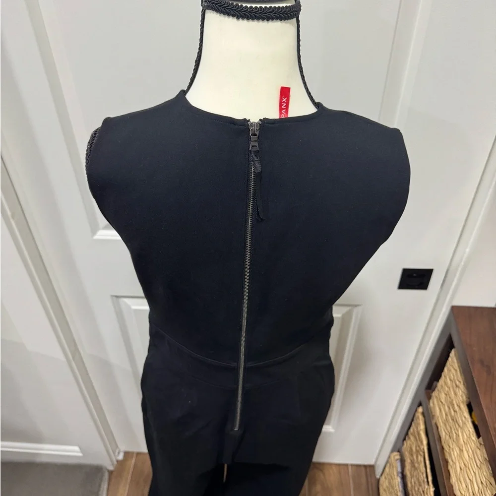 SPANX Perfect Sleeveless Jumpsuit S Petite Classic Black Flare Leg 20383Q NWT’s - Picture 7 of 13